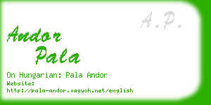 andor pala business card